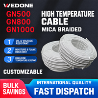 Kabel Tahan Panas Wedone WD-03 1000C Berisolasi Mika, Kawat Tembaga Bebas Oksigen Berlapis Serat Kaca 0.6/1 KV untuk Mesin