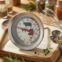 Termometer Makanan DIAL - Probe Dapur Tahan Air, Aman untuk Oven, Tidak Perlu Listrik untuk Memasak Daging & Unggas