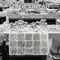 Kit de vis Allen M2 M3 M4 M5 M6, boulons et écrous en titane, ovales, métriques et impériaux, filetés hexagonaux, pour carénage de moto, classe 10.9 12.9
