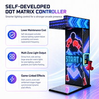 Machine de boxe commerciale Neofuns Boxing Pixel avec écran LED à matrice de points dynamique, notation automatique et effets lumineux d'arcade