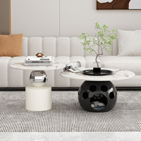 Ensemble de table basse domestique en pierre frittée de Style crème Simple créatif nouveau modèle pour salon meubles de maison