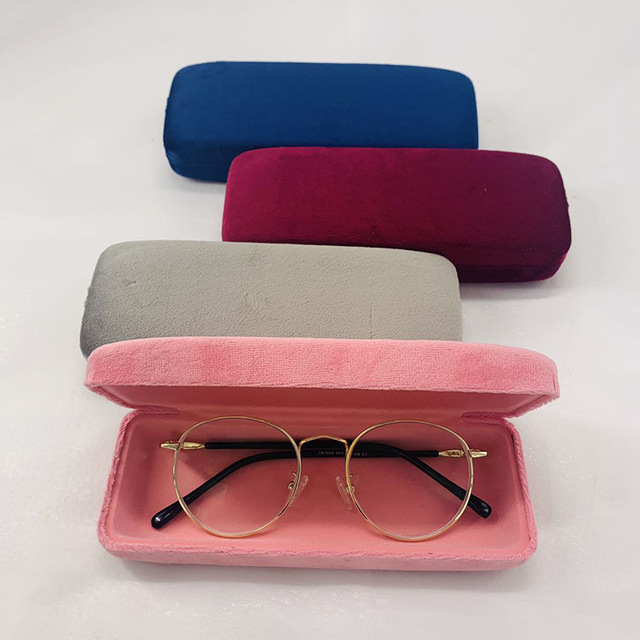 High-End Soft Hard Velvet Snap Closure U-Shape Storage Box Eyeglasses Compression Resistant Sunglasses Case Easy Carrying Case