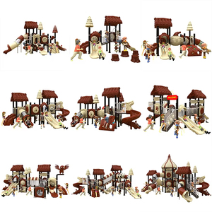 Castillo de juegos multicolor con tobogán de plástico para entretenimiento, equipo de juegos infantiles al por mayor para exteriores - Product Image 3