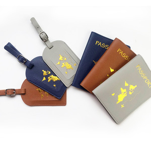 Set de Pasaporte y Libreta de Viaje en Cuero PU con Logotipo Personalizado, Etiqueta de Equipaje con Mapa en Relieve y Porta Libreta - Product Image 4