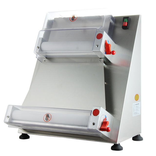 New 7inch/12inch Thickness Adjustable Automatic Commercial Pizza Dough Flattener Rolling Stretcher Roller Sheeter Press Machine