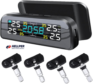 Hellper năng lượng mặt trời Powered không dây kỹ thuật số giám sát áp suất lốp Hệ thống 4 cảm biến nội bộ ô tô giám sát áp suất lốp - Product Image 2