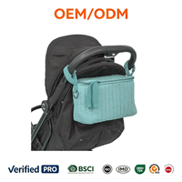 Organisateur de poussette portable et tendance pour femme, doux et moelleux, fermeture éclair, accessoires pour bébé, sacs pour maman, sac de rangement pour poussette