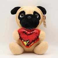 Usine directement fournir le meilleur prix saint valentin en forme de coeur chien jouet personnalisé dessin animé en peluche Animal en peluche poupée cadeaux de vacances