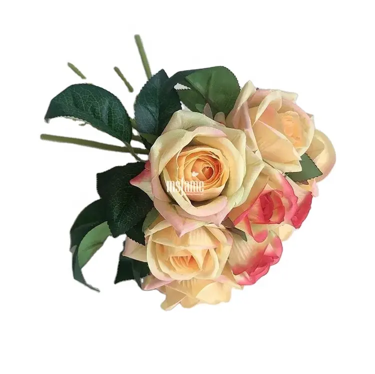 Искусственный Шелковый цветок розы Bushbig цветок розы для украшения свадебного букета