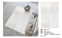 Soft Non-Slip Faux Cashmere Modern Carpet Area Rugs Washable Floral Low Pile Dining Room Girls Kids Nursery Room Rug