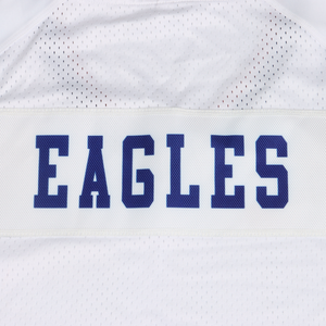 Maglia da uomo americana da Football americano con maniche corte Logo personalizzato con le ultime strisce blu e bianche Design OEM & ODM disponibili - Product Image 5