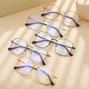 FANXUN 2448 New Beta Titanium Frame Widening And Thickening Ring Fashion Polygon Frame Retro Trend Glasses With High Myopia