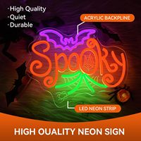 Lumières néon acryliques chauve-souris effrayantes pour Halloween, décor mural LED réglable, étanche IP65, pour chambres, bars, fêtes, alimentées par USB