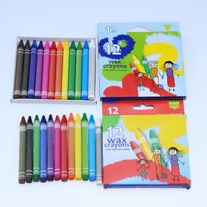 Non toxique EN71 enfants dessin facile 12 chefs d'accusation couleur crayons de cire - Product Image 1