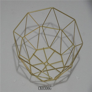 <span class=keywords><strong>2019</strong></span> Nouveau Métal fil de métal Doré rond fruits panier - Product Image 1
