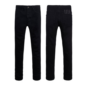 <span class=keywords><strong>Jeans</strong></span> Neri di Alta Qualità all'Ingrosso, Modello Dritto con Bottoni, Effetto Lavato per <span class=keywords><strong>Uomo</strong></span> - Product Image 1