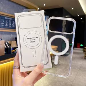 Custodia magnetica trasparente per ricarica wireless antiurto per <span class=keywords><strong>iPhone</strong></span> 17 Pro Max, compatibile con <span class=keywords><strong>iPhone</strong></span> 16 Pro, 15, 14, 13 Plus - Product Image 1