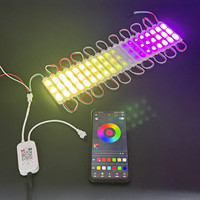 Module LED intelligent adressable WS2811 Pixel RGB DC12V 24V 1.5W 86*19MM SMD 5050 avec IC, effet de poursuite des couleurs, IP65