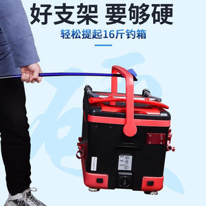 Soporte para Cañas de Pescar de Carbono, Tipo Fort, Negro, con Cabezal de Resorte - Product Image 1