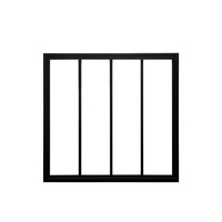 Grilles de fenêtre en métal carrées avec cadre noir, Design pour hôtel et appartement, Offre Spéciale