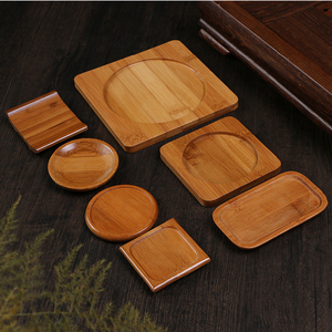 Planche de bambou rond tasse à thé <span class=keywords><strong>tapis</strong></span> rond tampons d'isolation <span class=keywords><strong>thermique</strong></span> sous-verre en bois de bambou de cuisine avec Logo personnalisé - Product Image 5