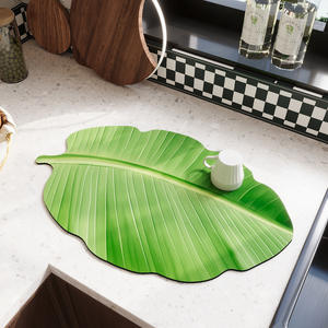 Tapete de Drenaje para Encimera de Cocina de Hoja de Plátano 30x40cm 40x60cm, Tapete Absorbente de Poliéster para Secado de Vajilla y Uso en Bar - Product Image 3