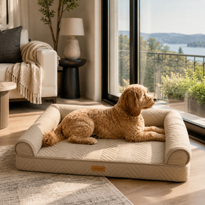 Cama de Lujo para Perros de Terciopelo Premium, Diseño de Sofá, Suave, Lavable, Calmante, para Uso en Interiores, Mueble de Lujo para Mascotas - Product Image 2