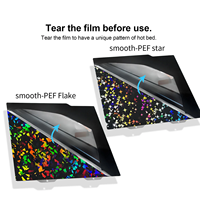 Pelat Bangun Magnetik Flake Star Smooth Baru untuk Aksesoris Printer 3D Bambu Lab X1 P1P P1S X1C A1 Lembaran Baja Pegas Alas Panas