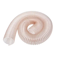 Tuyau flexible en PU, tuyau accordéon, grand diamètre, transparent, anti-poussière, tuyau en acier pour l'utilisation en conduite