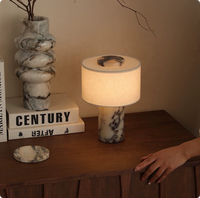 Nouvelle lampe de bureau moderne sans fil USB à variateur tactile, abat-jour en tissu, portable, ambiance lumineuse, rechargeable, sans cordon, pour hôtel