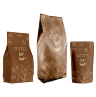 Bolsas de Café Personalizables con Válvula de Aluminio, Capacidad de 100g, Diseño de Fondo Cuadrado a Prueba de Humedad para Café, Gelatina y Snacks - Venta al por Mayor