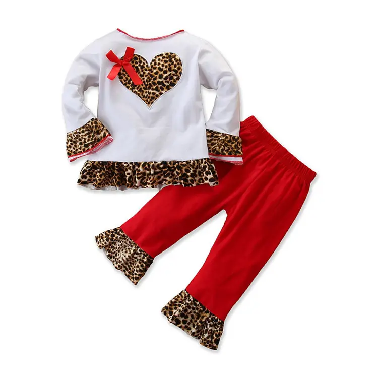 DL54 Baby Meisje Kleding Kid Boutique Kleding Set Kerst Kinderen Kostuum Lange Mouwen Gestippelde Legging Broek Hoofdband 2 Stuks