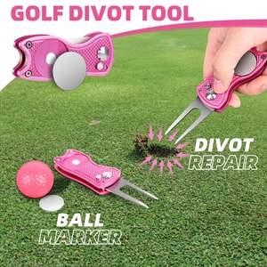 Kit de Accesorios de Golf Personalizados, Cepillo Limpiador de Palos de Golf con Herramienta para Limpiar Ranuras, Bolsa para Pelotas de Golf con Gancho, Herramienta para Reparar Divots - Product Image 3