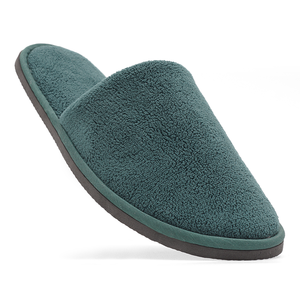 Pantuflas Desechables de Felpa de Coral Verde Gruesas para Spa, Antideslizantes para Hostelería, para Hoteles Cinco Estrellas y Salones de Belleza - Product Image 3