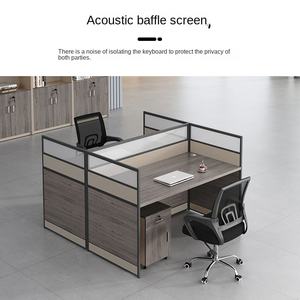 लिविंग रूम कार्ड स्टेशन स्क्रीन के लिए आधुनिक सरल स्टाफ कार्यालय डेस्क और कुर्सी संयोजन - Product Image 2