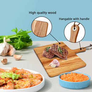 Macinazione dei rifiuti e vuole Lap bancone racchetta tagliere in legno di bambù Pizza tagliere Paddle Peel Pizza con manico - Product Image 5