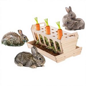 Mangiatoia Rettangolare in Legno per Animali Domestici con Design Rimovibile per Porcellini d'India e Conigli, Distributore di Cibo Transfrontaliero di Shenyang - Product Image 1