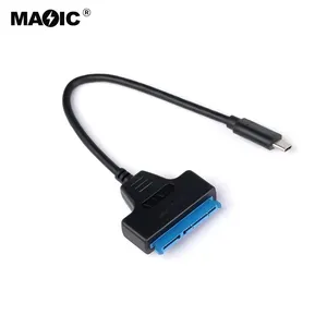 Magelei สายอะแดปเตอร์แปลง USB C เป็น SATA 7 + 15PIN,สายฮาร์ดไดรฟ์ USB C เป็น SATA ฮาร์ดดิสก์แปลง USB C เป็น DATA ขนาด2.5นิ้ว