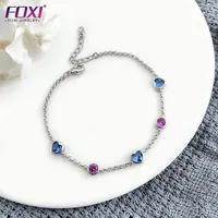 Foxi Perhiasan Berlapis Emas Perhiasan Fashion Wanita Desain Festival Mewah Berwarna Rantai Gelang untuk Wanita 2022