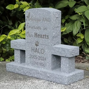 Marcador Conmemorativo para Mascotas de Resina - Lápida con Aspecto de Piedra para Banco, Adorno Decorativo para Jardín, Perfecto para Exhibir el Tributo de Mascotas en el Patio Exterior - Product Image 1