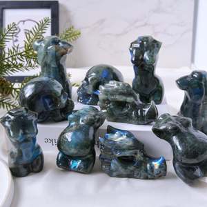 Nueva llegada: Decoración de cristal de labradorita vintage con talla de cuerpo femenino y cabeza de dragón, labradorita natural. - Product Image 2