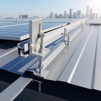 Kit de montage de panneaux solaires pour toit en tôle - Supports en aluminium anti-corrosion, résistance aux vents forts, installation facile