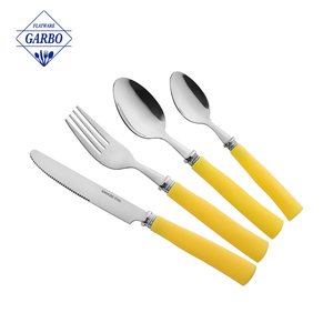 Trung quốc sản xuất bạc Flatware Set thép không gỉ đồ dùng với nhựa xử lý bao gồm Dao/nĩa/Muỗng dao kéo - Product Image 3