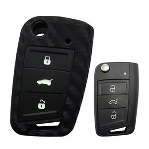 Vente en gros bas <span class=keywords><strong>prix</strong></span> Nouveau design de housse de <span class=keywords><strong>clé</strong></span> de voiture en silicone carbone pour <span class=keywords><strong>Volkswagen</strong></span> Passat Golf Accessoires de protection de <span class=keywords><strong>clé</strong></span> de voiture - Product Image 5