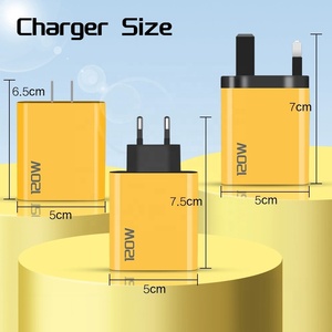 UE EE. UU. Reino Unido USB A + C Cargador 4 en 1 PD + QC 3,0 Cargador rápido Adaptador de pared PD dual Enchufe de carga Enchufe tipo C para <span class=keywords><strong>IPhone</strong></span>, Samsung - Product Image 5