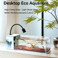 Aquarium en verre USMILEPET Premium pour usage domestique, filtre à circulation écologique, réservoir pour l'élevage de poissons à domicile