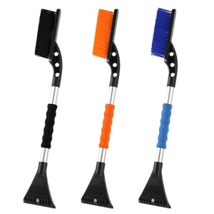 Multi Functional Car Snow Shovel Ice Scraper With <b>Sponge</b> <b>Handle</b> Orange Black Blue Plastic 2 In 1 Snow Removal Tool For Winter - Product Image 2