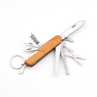 Couteau de poche pliable avec logo personnalisé du fabricant, impression laser, porte-clés, souvenirs en métal
