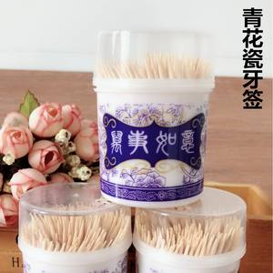 Cure-dents en bouteille, cure-dents en porcelaine bleue et blanche de la boutique 2 yuans, cure-dents en pot, cure-dents double face, stock à 1 yuan - Product Image 3