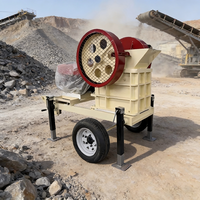 Concasseur à mâchoires mobile PE300X500, moteur AC, moteur à engrenages, petit modèle, pour l'extraction minière, le calcaire, le granit, la pierre de chaux, les déchets de construction, les agrégats